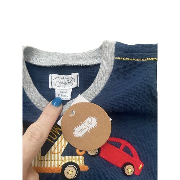Mud Pie NWT Tow Truck Shirt 12-18m - Picture 3 of 4